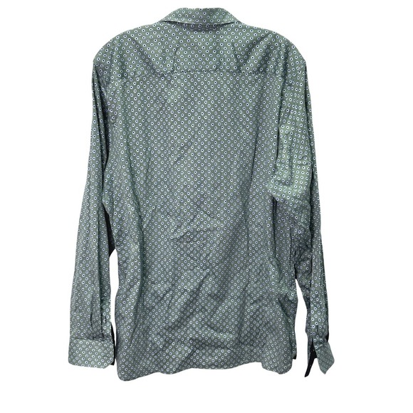 Ted Baker London Mens Dress Shirt Long Sleeve Green Floral Print Size 6 XXL 2X - Picture 2 of 7